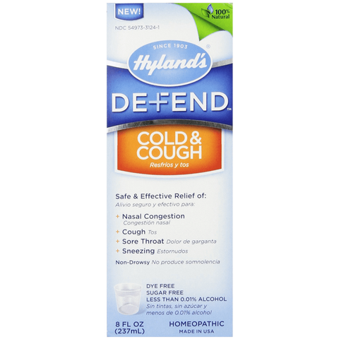 Hylands Defend Cough and Cold 8 Ounce