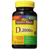 Nature Made Vitamin D3 2000 IU Value Size 220 Count
