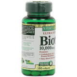 Natures Bounty Biotin 10000 MCG Softgels 120 Count