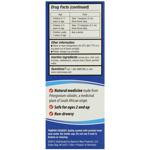 Natures Way Umcka Coldcare Childrens Cherry Syrup 4 ounce