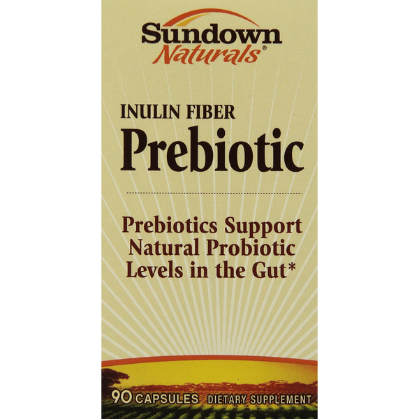 Sundown Naturals Inulin Fiber Prebiotic Mineral Supplement Capsules 90 Count