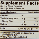 Sundown Naturals Inulin Fiber Prebiotic Mineral Supplement Capsules 90 Count