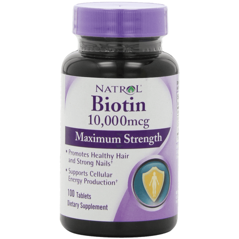 Natrol Biotin 10000 mcg Maximum Strength Tablets 100 Count