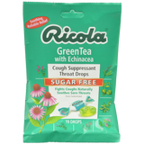 Ricola Cough Suppressant Throat Drops Green Tea with Echinacea Sugar Free 19 Drops